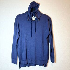 Falconeri 100% Cashmere Hoodie Sweater Navy Blue NWT XS Luxury Knitwear